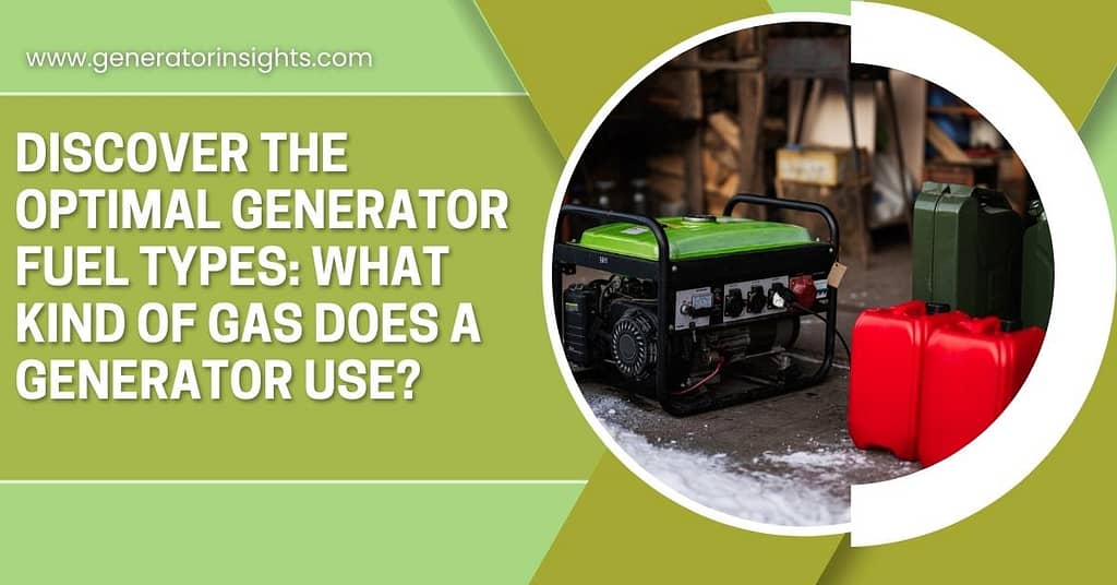 What Kind of Gas Does a Generator Use?