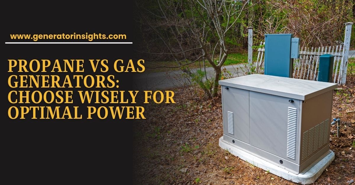 Propane vs Gas Generators