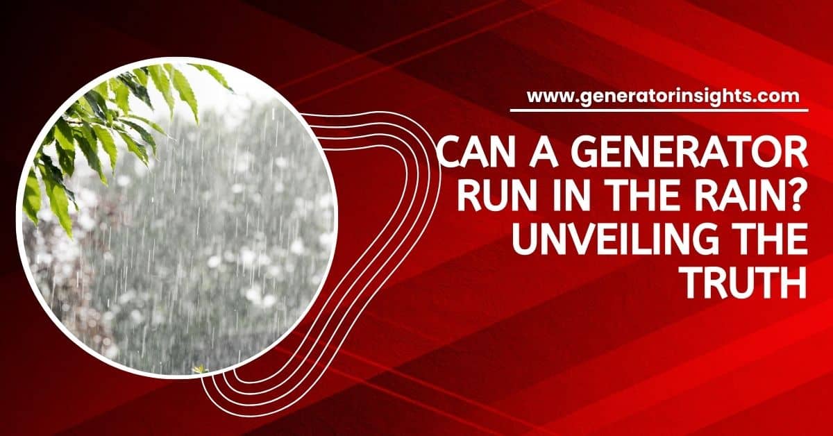 Can a Generator Run in the Rain?