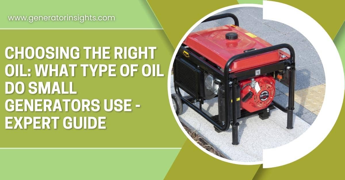 What Type of Oil Do Small Generators Use