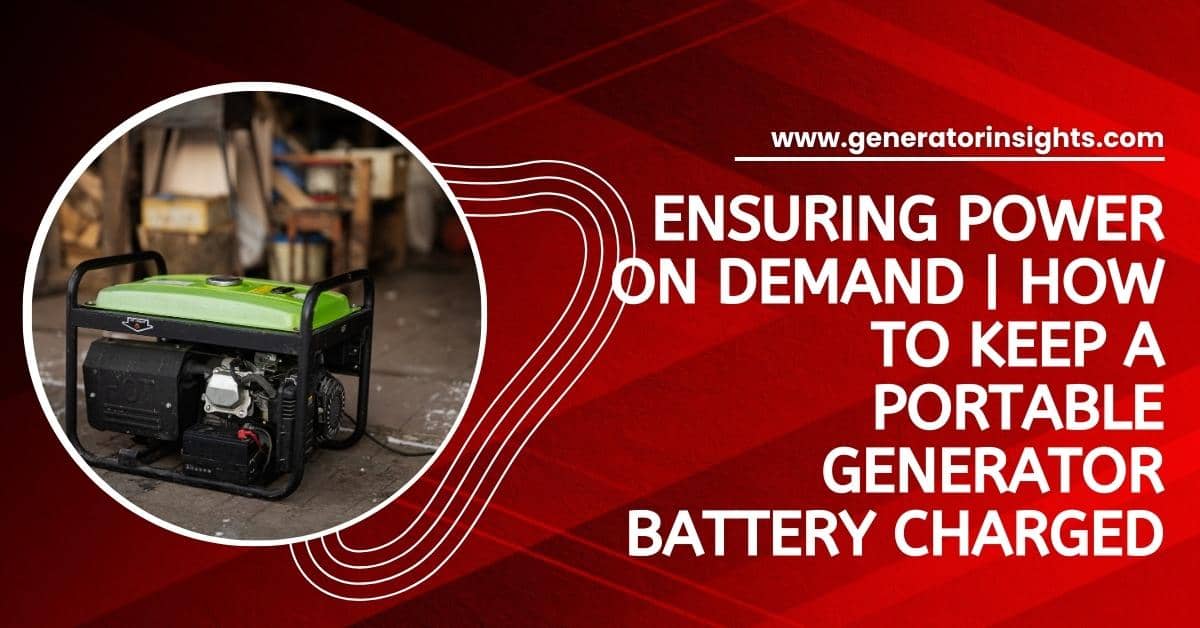 How to Keep a Portable Generator Battery Charged