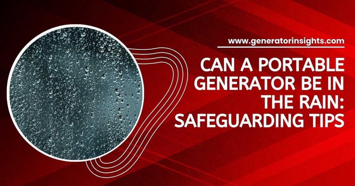 Can a Portable Generator Be in the Rain