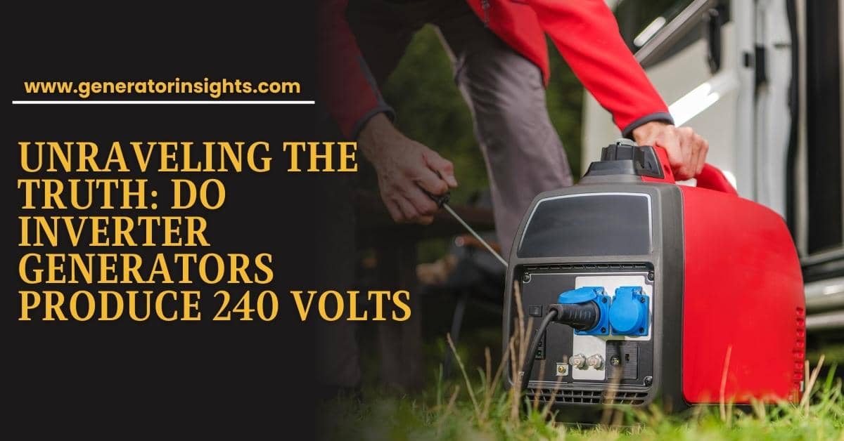 Do Inverter Generators Produce 240 Volts