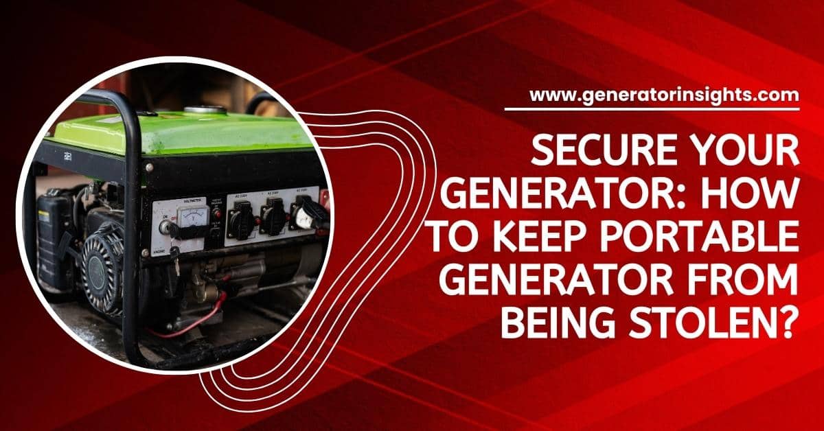 How to Keep Portable Generator From Being Stolen