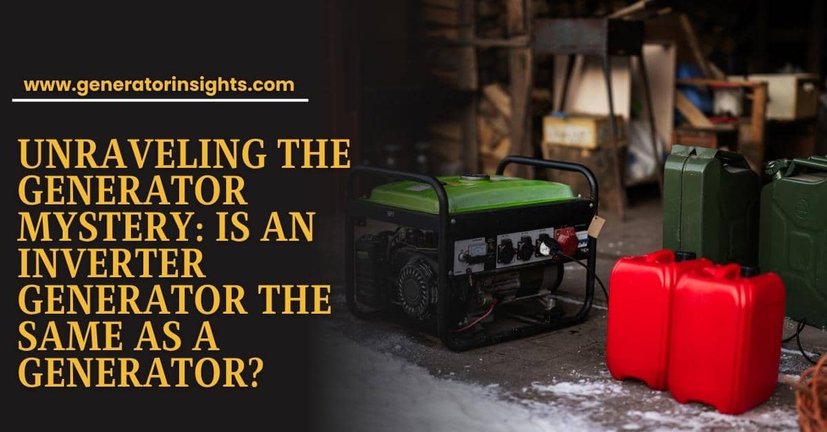 Is an Inverter Generator the Same as a Generator