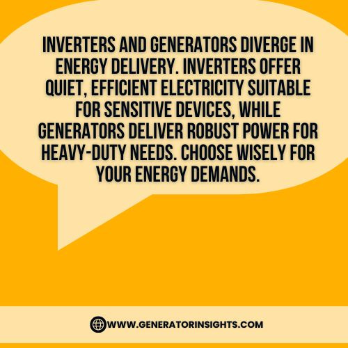 Difference Between Inverter and Generator