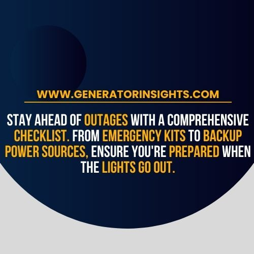How to Prepare for Power Outage Checklist