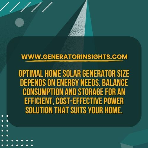 What Size of Solar Power Generator for Home is Best