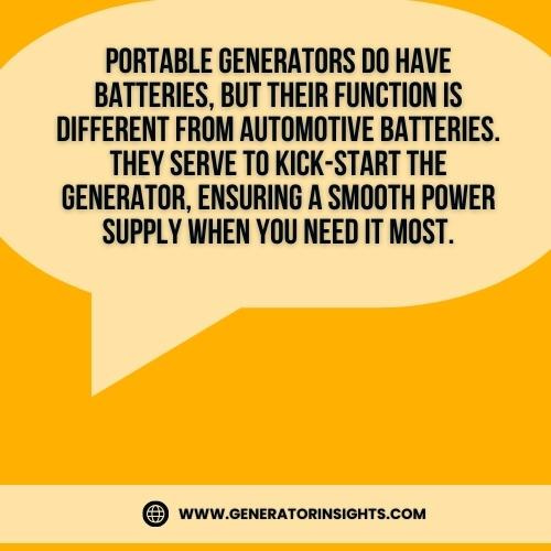 Does a Portable Generator Have a Battery