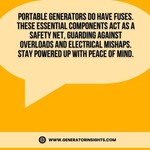 Do Portable Generators Have Fuses