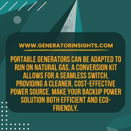 Can a Portable Generator Be Connected to Natural Gas