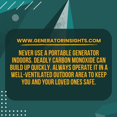 Can You Use a Portable Generator Indoors