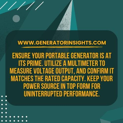 How to Check Portable Generator Output