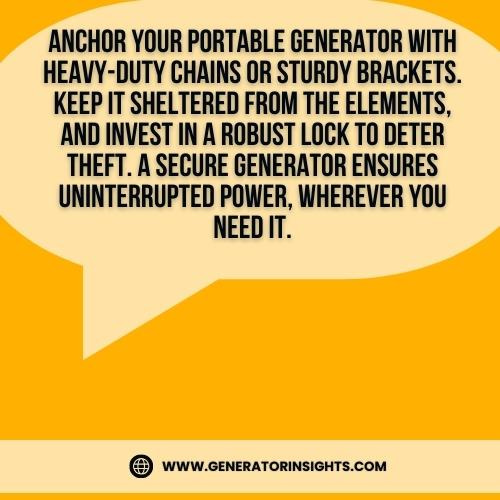 How to Secure Portable Generator