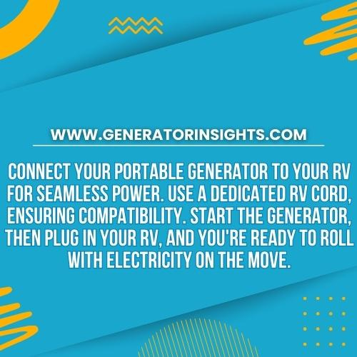 Mastering How to Use a Portable Generator With an RV
