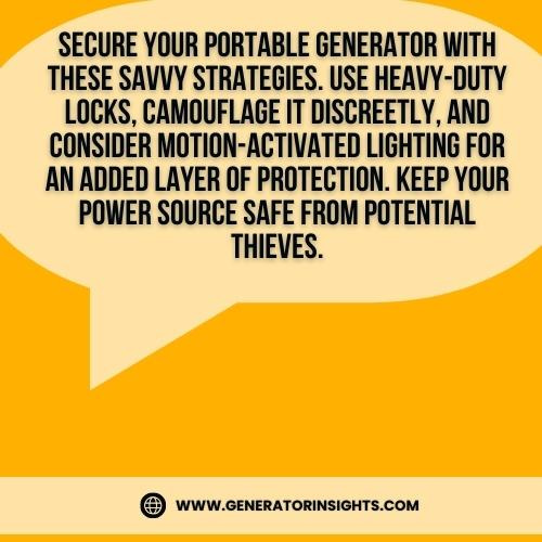 Securing Your Generator | How to Keep a Portable Generator From Being Stolen