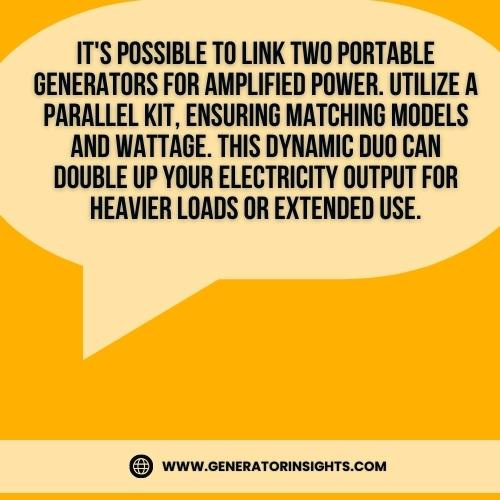 Unlock Extra Power: Can You Hook 2 Portable Generators Together
