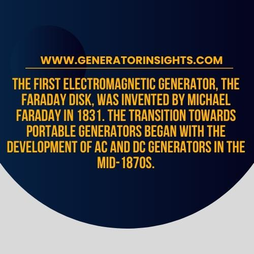 When Were Portable Generators Invented