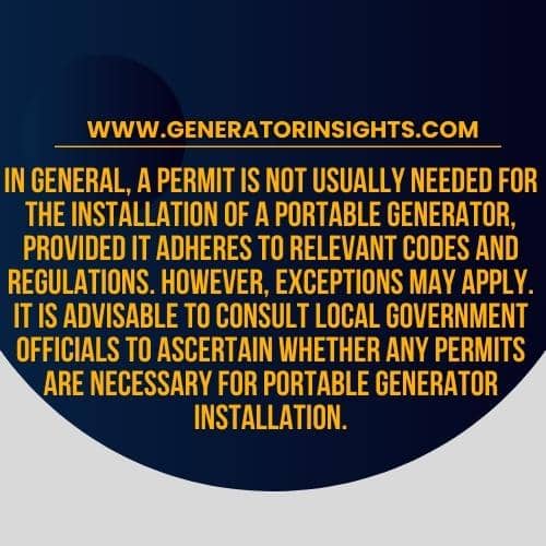 Do You Need a Permit for a Portable Generator