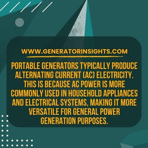 Are Portable Generators AC or DC