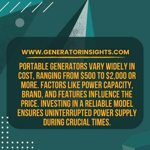 How Much Does a Portable Generator Cost Answered